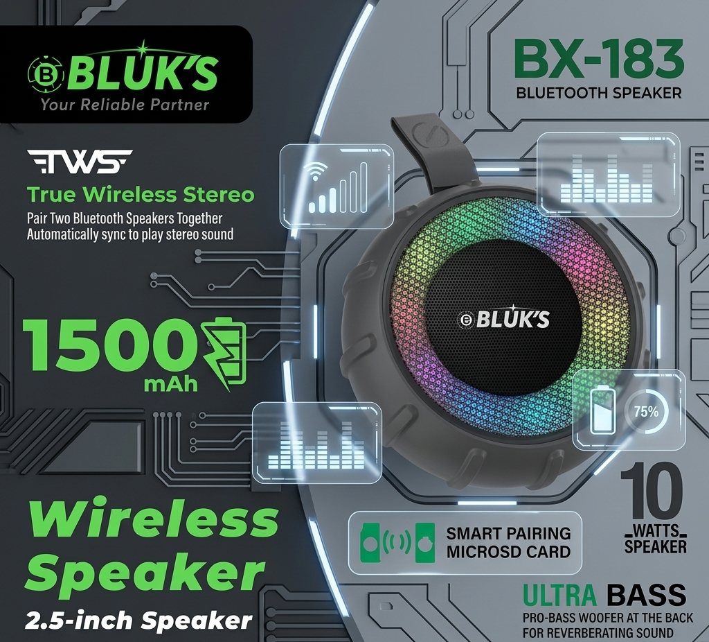 BLUK'S BX-183 ROCKSTAR: Chota Size, Bada Dhamaka! True Wireless Stereo Sound