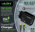 BLÚK'S BX-621 SUPER FAST CHARGER & 60W PD CABLE BUNDLE: