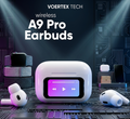 A9 Pro Wireless Earbuds - Integrated Smart Screen Charging Case, Ultra-HD Audio & Premium