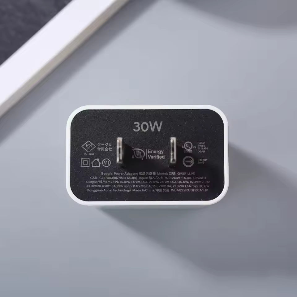 Google Pixel 30watt orignal charger C Type