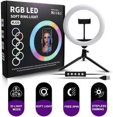 RGB LED Soft Ring Light MJ26: Apni Content Creation Ko Professional Banayen