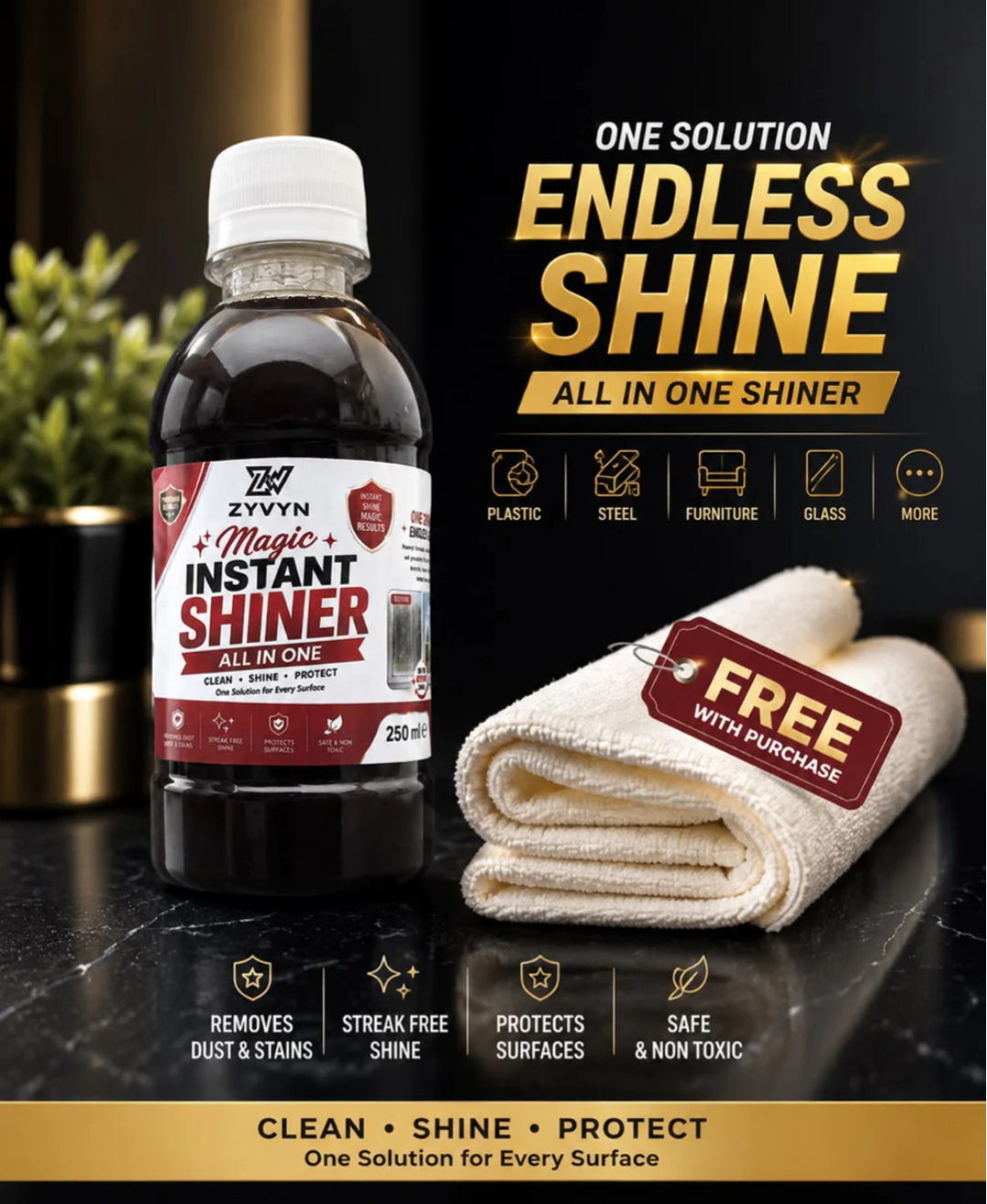 Magic Instant Shiner – All in One for all types of furniture